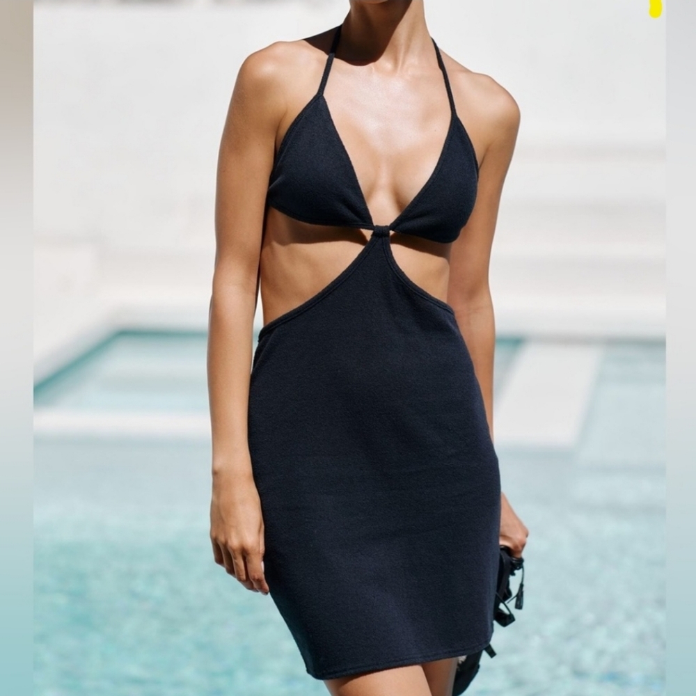 Anthropologie Cutout Black Bodycon Minidress